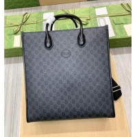 Best Discount Gucci Mens GG Canvas Medium Vertical Tote Bag 674155 Black 2026