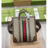 Well Crafted Gucci Mens Ophidia GG Canvas Medium Vertical Tote Bag 724685 Brown 2026