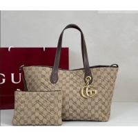 Luxury Cheap Gucci GG Marmont Medium Tote Bag in Matelassé Chevron Canvas 855279 Beige 2026