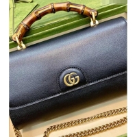 Top Design Gucci Bamboo Small Leather Bag 675794 Black 2026