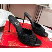 Popular Style Christian Louboutin Miss Z Mule with Strass Botanica 10cm Heel Black 6073179 2026