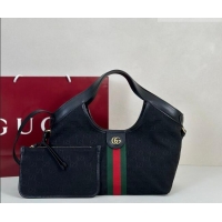 Classic Discount Gucci Giglio Small Tote Bag in GG Canvas 860845 Black 2025