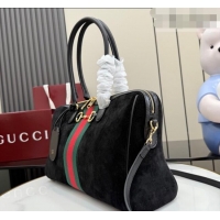 Well Crafted Gucci Borsetto large boston bag in suede 866734 Black 2026