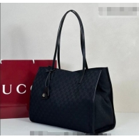 Famous Brand Gucci Large tote bag with charm in GG Canvas 875056 Black 2026