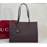 Popular Style Gucci Large tote bag with charm in GG Canvas 875056 Dark Brown 2026