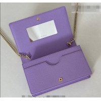 Most Popular Gucci Bi-color GG Marmont wallet on chain in Leather 497985 Light Yellow/Purple 2026