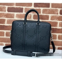 Buy Cheap Gucci Gucci Jumbo GG Medium Briefcase in Black Calfskin 792264 2026