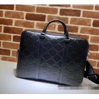 Buy Promotional Gucci GG Medium Briefcase in Calfskin 658573 Black 2026