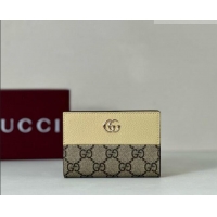 Discount Gucci Bi-color GG Marmont Small Wallet 772738 Coffee/Yellow 2026