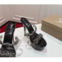 Most Popular Christian Louboutin Platform Mule Sandals with Crystals Black 6080138 2026