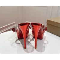 Best Product Christian Louboutin Platform Mule Sandals with Crystals Red 6080139 2026