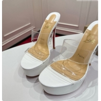 Shop Cheap Christian Louboutin PVC Platform Mule Sandals CL080144 White 2026