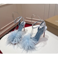 Buy Discount Christian Louboutin Miss Z Plumes Sandals CL080150 Blue 2026