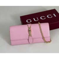 Trendy Design Gucci Jackie Wallet on Chain in Pink Grainy Leather 867165 2026