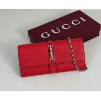 Buy Cheapest Gucci Jackie Wallet on Chain in Red Grainy Leather 867165 2026