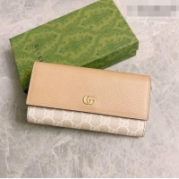 Top Quality Gucci Bi-color GG Marmont Continental Wallet 456116 Beige 2026