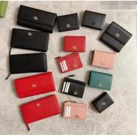 Elegant Gucci GG Marmont Continental Wallet in Grained Calfskin 456116 Black/Burgundy 2026