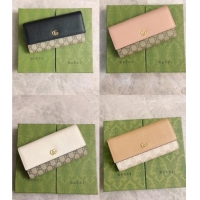  2016 Newest Gucci Bi-color GG Marmont Continental Wallet 456116 Black 2026