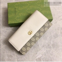 Unique Grade Gucci Bi-color GG Marmont Continental Wallet 456116 White 2026