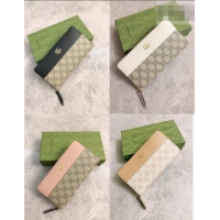 Hot Style Gucci Bi-color GG Marmont Zip Around Wallet 456117 Beige 2026