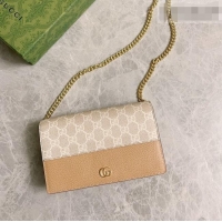 Most Popular Gucci Bi-color GG Marmont Wallet on Chain 497985 Beige 2026