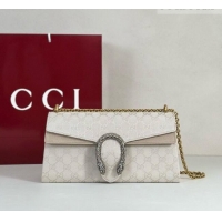 Low Price Gucci Dionysus Medium Shoulder Bag in White GG Canvas 874735 2026