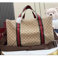 Well Crafted Gucci Medium Duffle Bag with Web A00BC5 Brown 2026