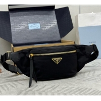 Best Quality Prada Re-Nylon Belt Bag 1BL046 Black 2026