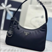 Luxurious Prada Re-Nylon Re-Edition 2000 Mini-bag 1NE515 Black/Silver 2026