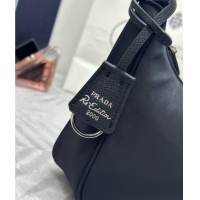 Luxurious Prada Re-Nylon Re-Edition 2000 Mini-bag 1NE515 Black/Silver 2026
