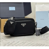 Best Quality Prada Re-Nylon Mini Shoulder Bag 1BH226 Black 2026