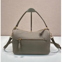Market Sells Prada Medium Leather Shoulder Bag in Grained Calfskin 1BC283 Grey 2026