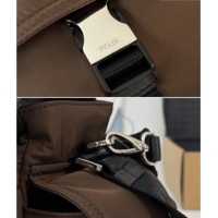 Best Quality Prada Mens Explore Re-Nylon and leather Bag 2VD082 Dark Brown 2026