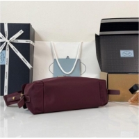 Promotional Prada Explore Small Re-Nylon and Leather Shoulder Bag 1BH232 Burgundy 2026