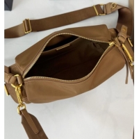 Best Price Prada Explore Small Re-Nylon and Leather Shoulder Bag 1BH232 Brown 2026