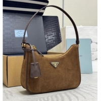 Market Sells Prada Re-Edition 2005 Hobo Mini Bag in Suede 1N204M Brown 2026