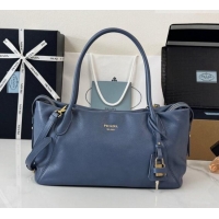 Classic Specials Prada Ouvert Large Leather Tote Bag 1BG661 Blue 2026
