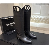Most Popular Chanel High Boots in Smooth Calfskin CH090936 Black 2026