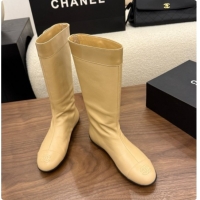 Charming Chanel High Boots in Smooth Calfskin & Patent Leather CH090941 Beige 2026