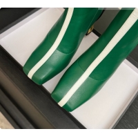 Good Quality Chanel Short Boots in Smooth Calfskin 8.5cm Heel CH090956 Green 2026
