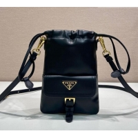 Modern Classic Prada Nappa Leather Pouch Bag 1MS017 Black 2026