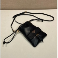 Modern Classic Prada Nappa Leather Pouch Bag 1MS017 Black 2026