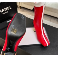 1:1 aaaaa Chanel Short Boots in Smooth Calfskin 8.5cm Heel CH090961 Red 2026