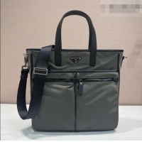 Best Price Prada Re-Nylon and Saffiano Leather Tote Bag 2VG860 Dark Green 2026