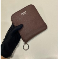 Luxury Discount Prada Saffiano Leather Pendant with Re-Nylon Tote Bag 1TT330 Brown 2026