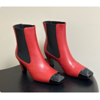 Buy New Cheap Chanel Ankle Boots in Lambskin & Patent Leather 6.5cm Heel CH090965 Burgundy 2026