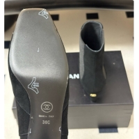Chanel Ankle Boots in Suede & Patent Leather 6.5cm Heel CH090966 Black 2026