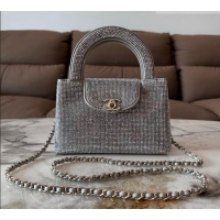 Low Cost Chanel Crystals Mini Kelly Shopping Bag AS4416 Grey 2026