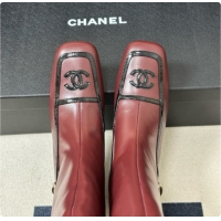 Cheap Price Chanel High Boots in Lambskin & Patent Leather CH090974 Burgundy 2026