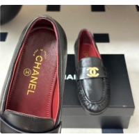 Duplicate Chanel Calfskin Moccasins Loafers G47396 CH090983 Black 2026